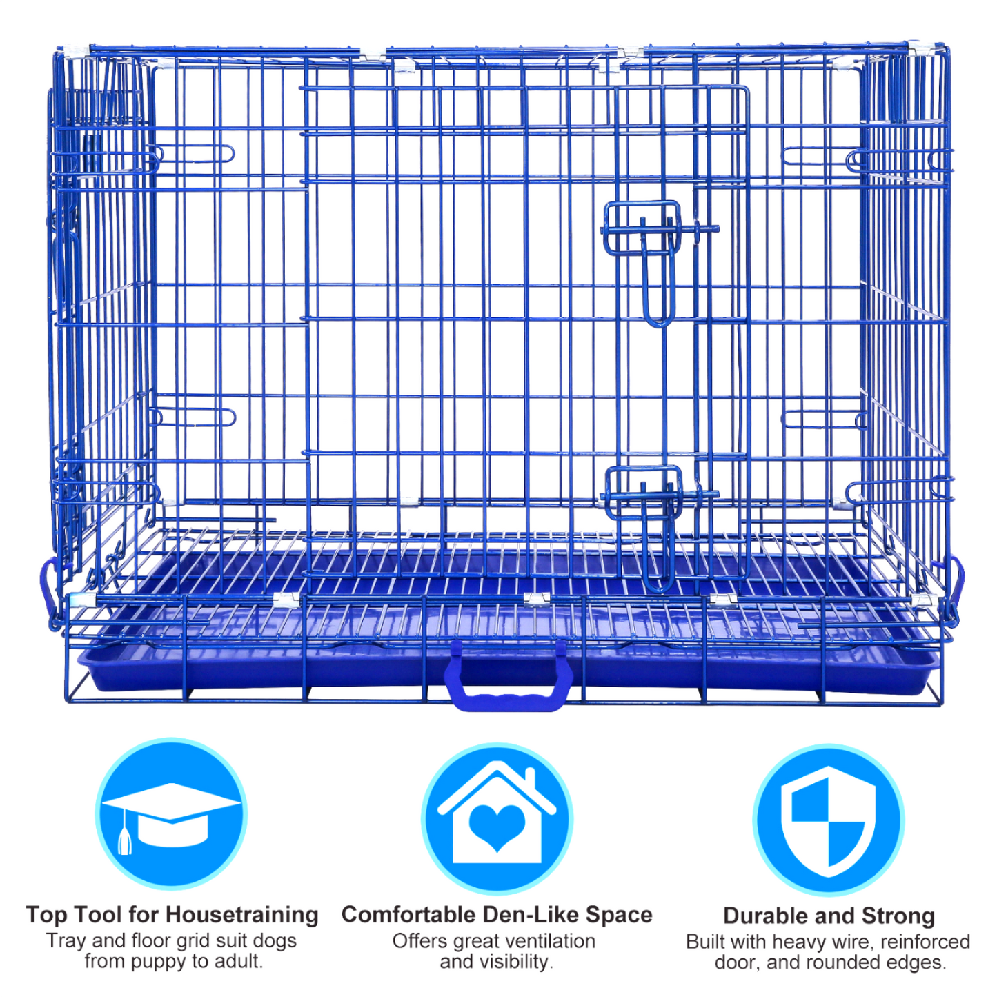 30" Collapsible Blue Dog Crate BLU30