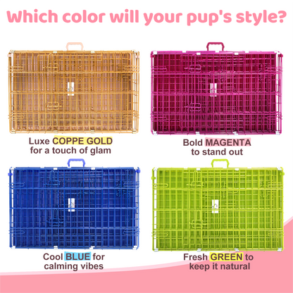 24-42" Collapsible Pink Dog Crate RED24-42