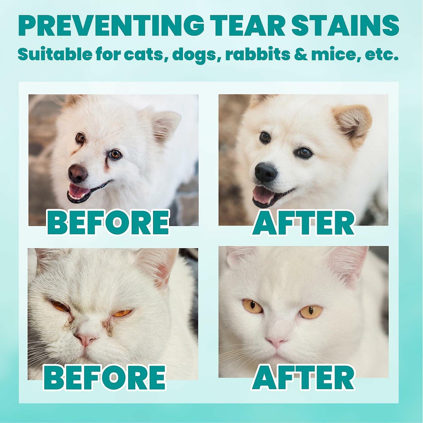 BestBy09/26 MEDUWEDU Dog & Cat Eye Wipes 120 Count Peach Scent Grooming Care