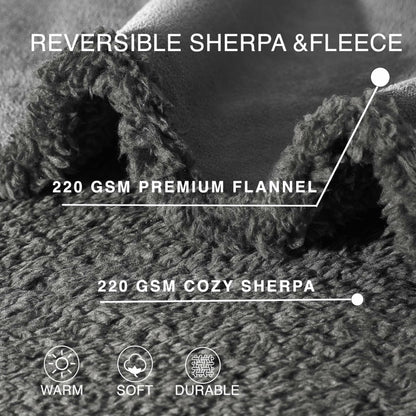 Waterproof Stuffed Dog Bed Cover Blanket Reversible Paw Print Grey 52x82