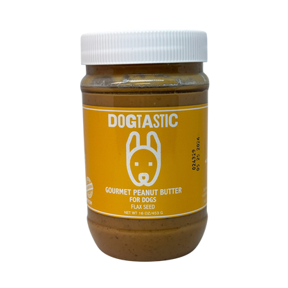 Dogtastic Peanut Butter for Dogs with Flax Seed - Xylitol-Free | USA Made - 50% off