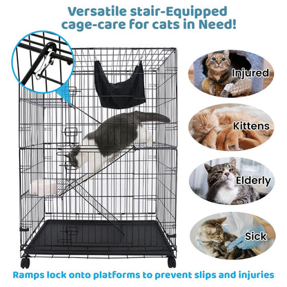 50 Inch 4-Tier Cat Cage C01