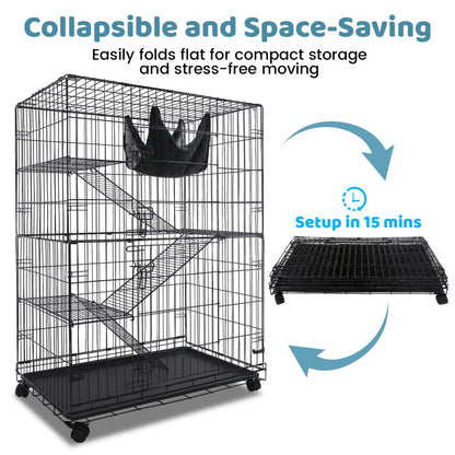 50 Inch 4-Tier Cat Cage C01