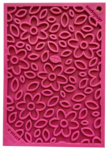 Flower Power emat - Enrichment Lick Mat for Dogs and Cats | Flower Design | USA Made
